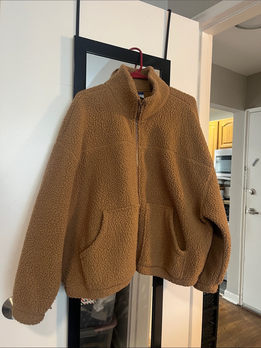 Old Navy Teddy Jacket in Camel